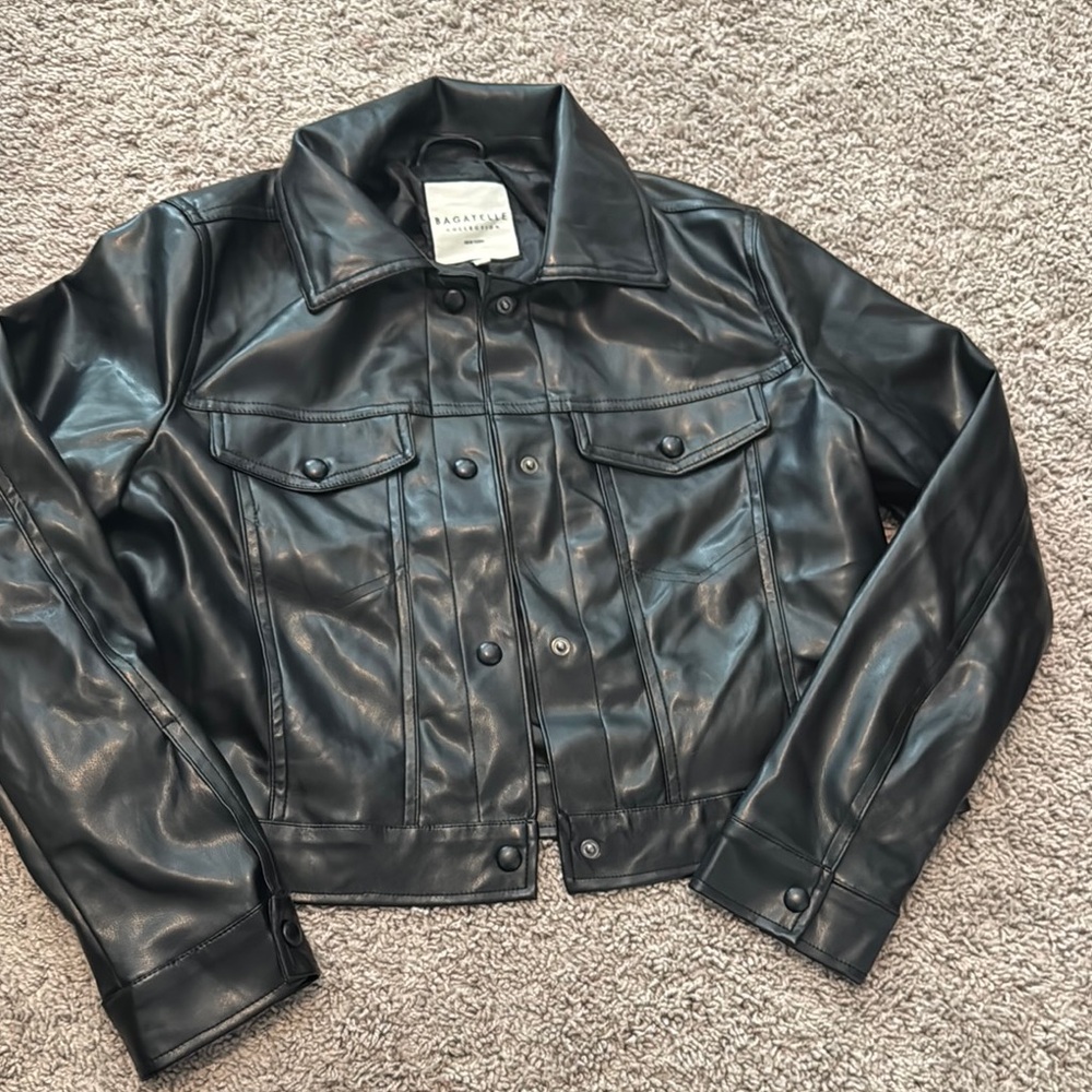 Bagatelle Black Faux Leather Jacket